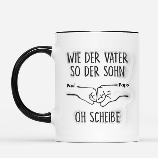 4783MGE2 3d druck effekt wie der vater so das kind personalisierte tasse papa_ 4783M88AB