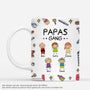 4826MGE1 3d druck effekt papas gang kinder werkzeuge strichmannchen personalisierte tasse papa 4826M5M5B