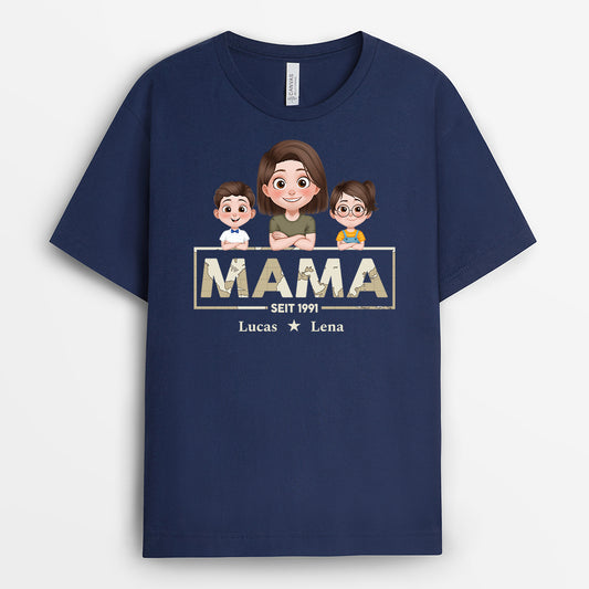 4842AGE2 papa seit cartoon t shirt papa personalisiert_ 4842A8TTB