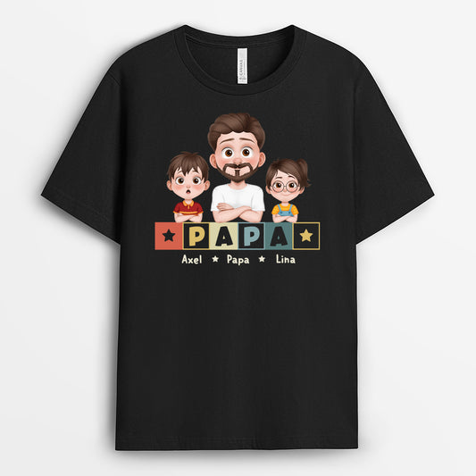 4862AGE1 papa cartoon t shirt papa personalisiert_ 4862A3KAB