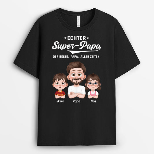 4871AGE1 echter super papa t shirt papa personalisiert 4871A6GAB