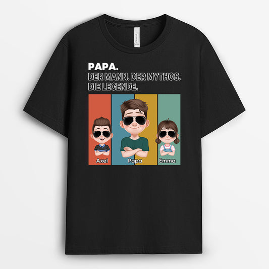 4888AGE1 papa der mann der mythos die legende cartoon t shirt papa personalisiert_ 4888AKQ5B