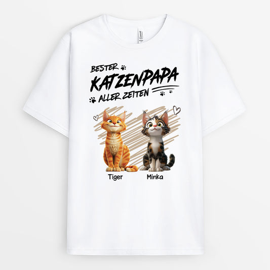 4898AGE1 bester katzenpapa aller zeiten t shirt katze personalisiert 4898A6Q5D