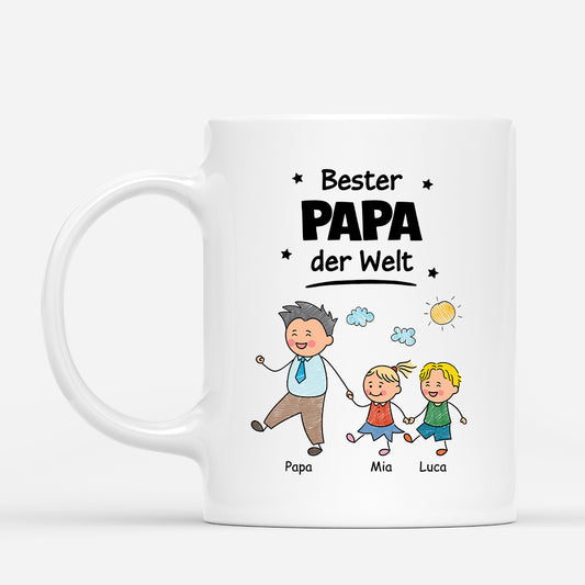 4904MGE1 bester papa der welt strichmannchen personalisierte tasse papa_ 4904M5M8B