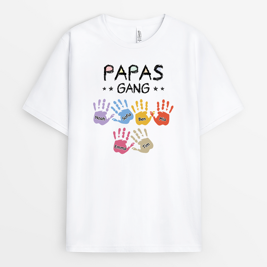 4914AGE1 papas gang handabdruck buntstifte t shirt papa personalisiert_ 4914A6H5B