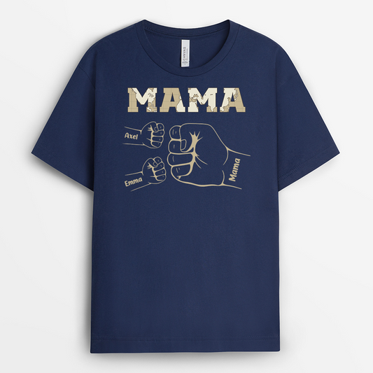 4916AGE2 papa kinder mit faust weltkarte t shirt papa personalisiert_ 4916A3I8B