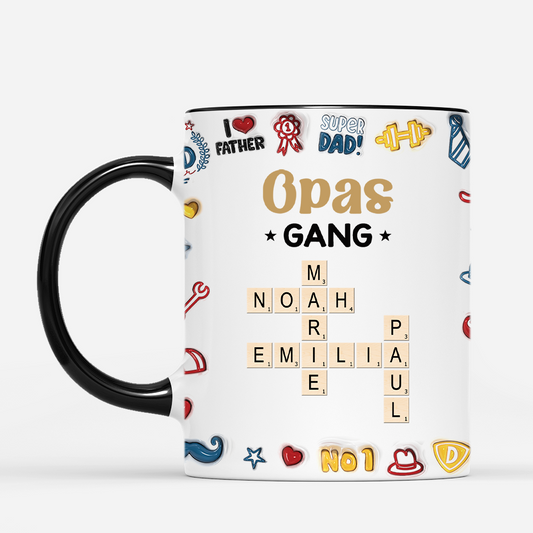 4921MGE2 3d druck effekt papas gang kreuzwortratsel personalisierte tasse papa 4921MTH0B