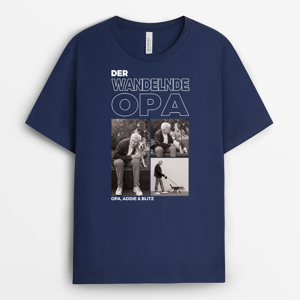 4931AGE2 der wandelnde papa personalisierte hunde t shirts mit fotos 4931A
