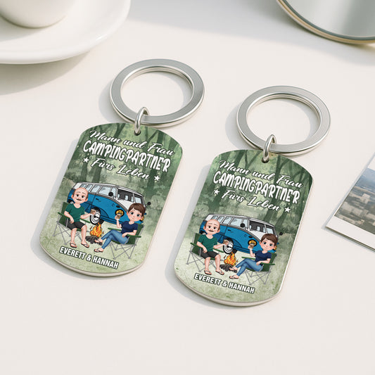 4989JGE2 schlussel fur den camper cartoon aluminium schlusselanhanger personalisiert paar_ 4989JKQMG