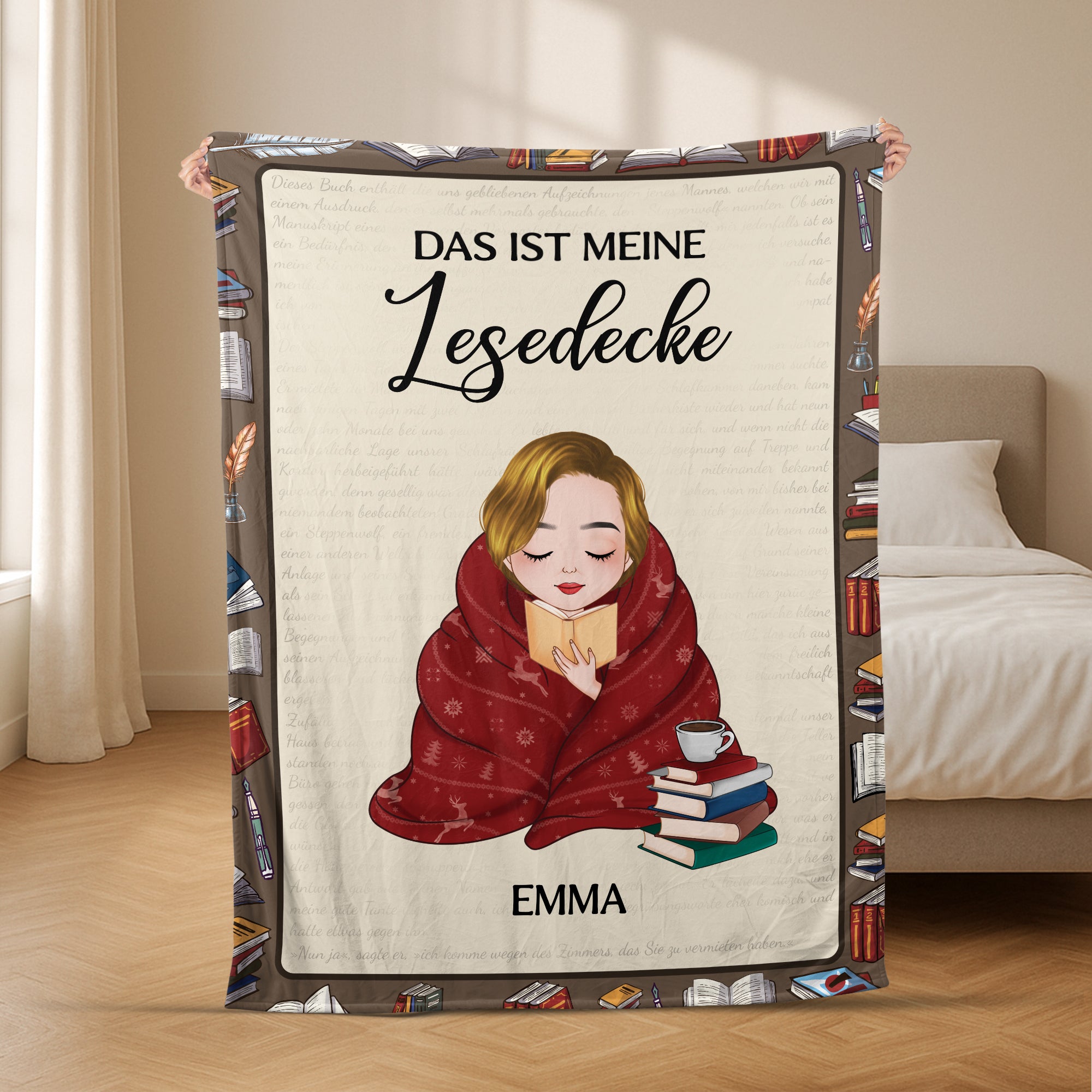 5012BGE2 das ist meine lesedecke personalisierte decke mit namen_ frauen 5012B8LNA