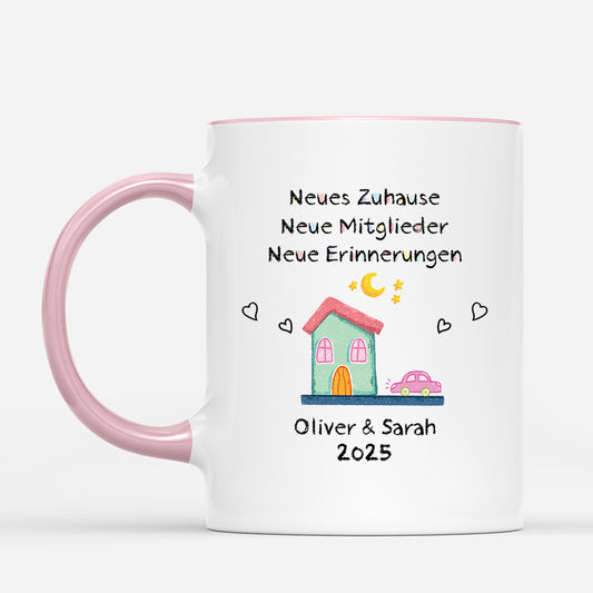 5038MGE2 neues zuhause neue mitglieder neue erinnerungen farbe paar tassen personalisiert zum einzug 5038MTLNG