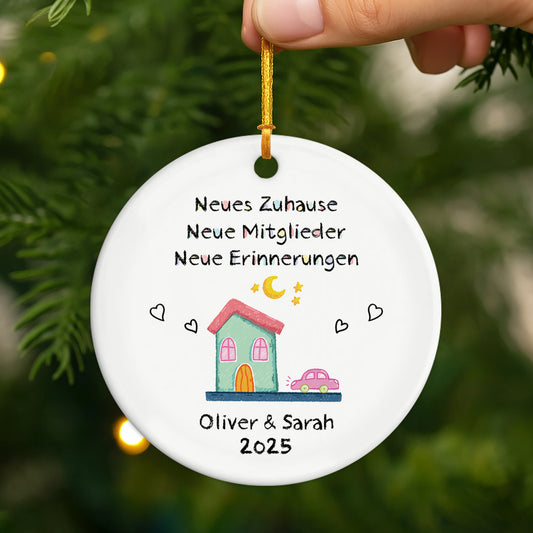 5038OGE2 neues zuhause neue mitglieder neue erinnerungen farbe personalisierte keramik ornamente_ paar zum einzug 5038OTLNG