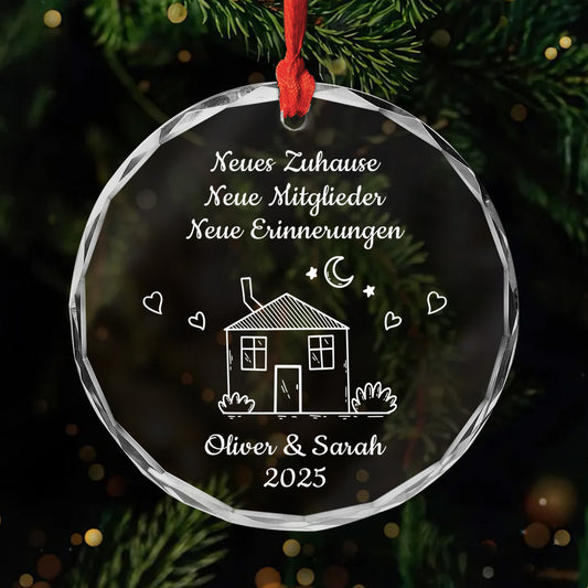 5039OGE1 personalisierte glas ornament neues zuhause neue mitglieder neue erinnerungen 5039OTMNG