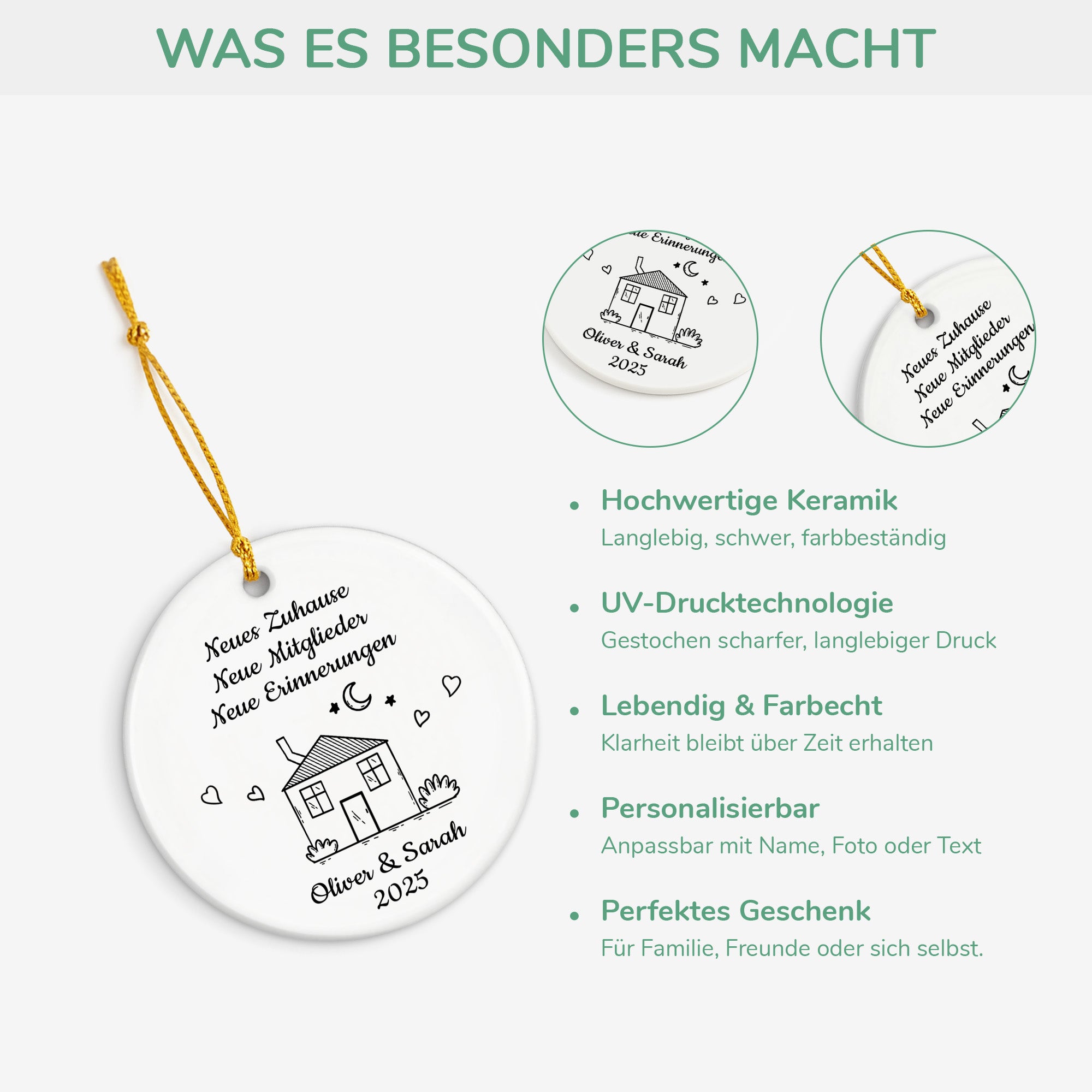 5039OGE4 personalisierte keramikornament zum einzug neues zuhause neue mitglieder neue erinnerungen 5039O