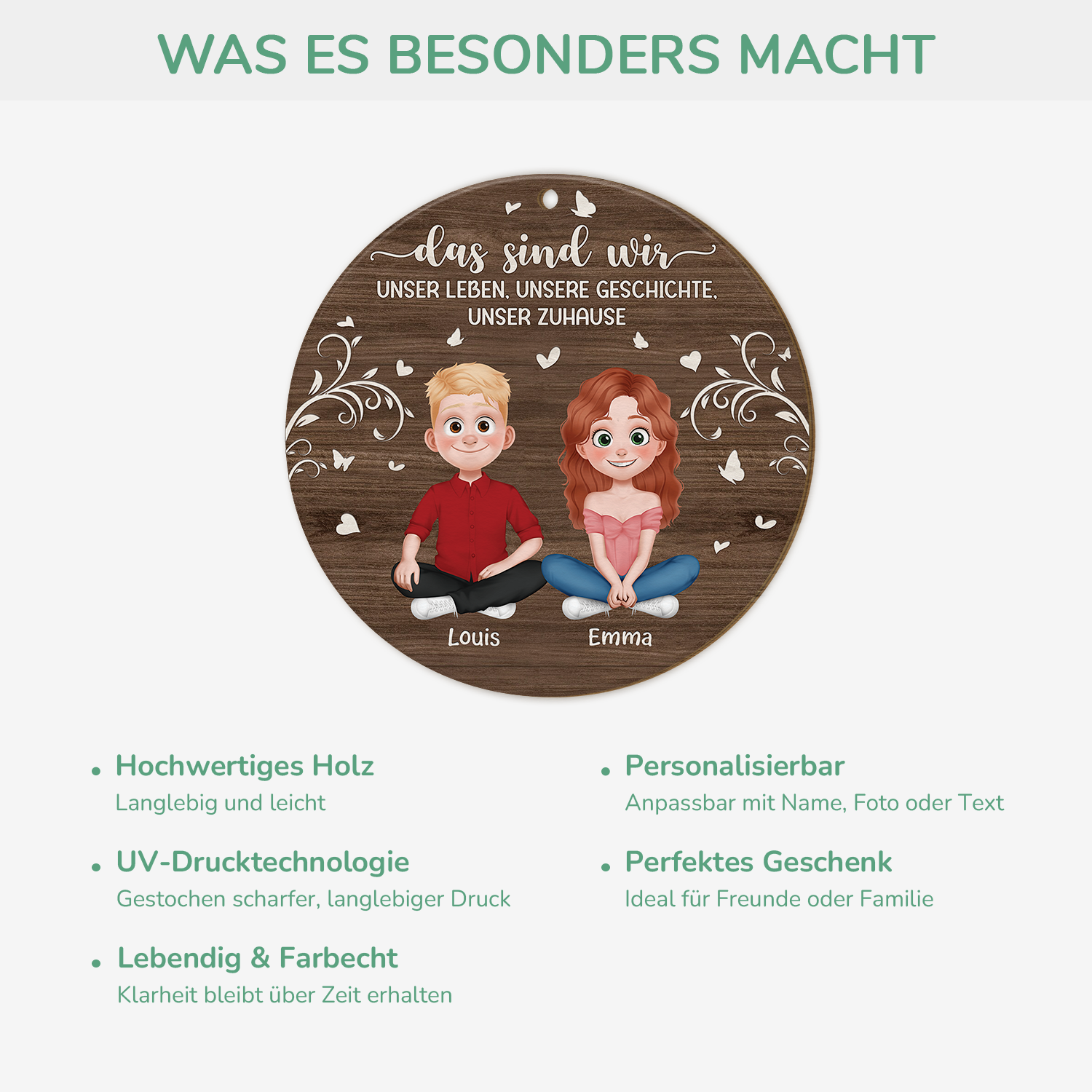 5091OGE4 unser leben unsere geschichte unser zuhause personalisierte_ 1 schicht holz ornamente paar 5091O8ZNG_f6d194c2 5e84 4ddf a5ce 7027c489c055