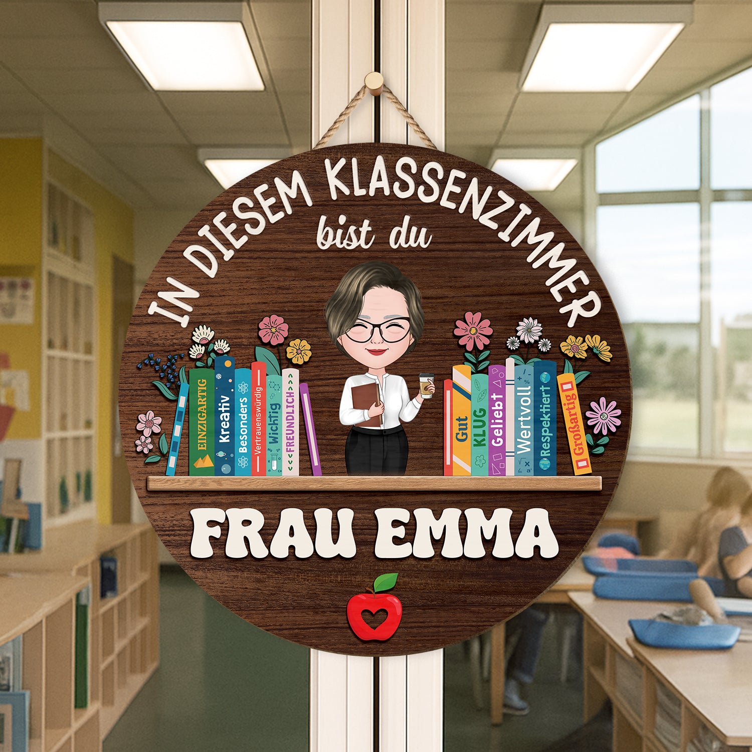 5107QGE2 in diesem klassenzimmer holzschild personalisiert_ lehrerin 5107QT6NT