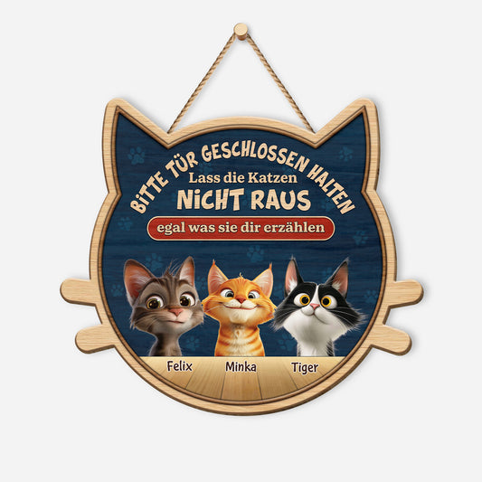 5123QGE1 bitte tur geschlossen halten lustiges holzschild personalisiert_ katzen 5123Q3GMD