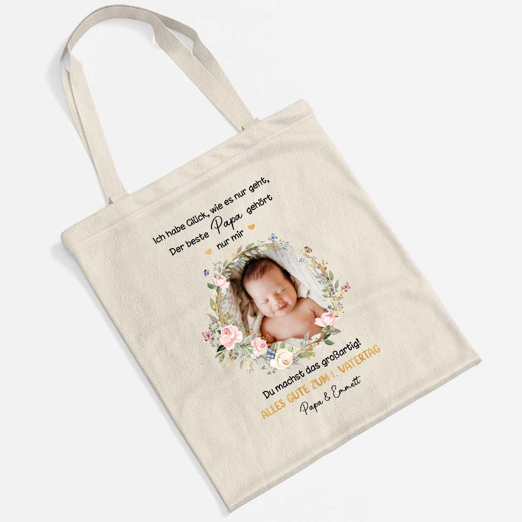 5139BGE1 alles gute zum ersten muttertagvatertag personalisierte geschenke foto  einkaufstasche papamama 5139b8vaa_1