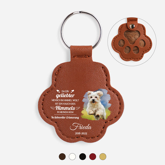 5154AGE1 weil jemand den ich liebe im himmel ist personalisierte trauergeschenke  hunde katzenhaar schlusselanhanger foto 5154ajtpnc