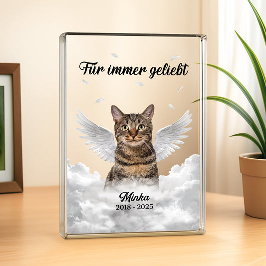 5155RGE2 fur immer geliebt personalisierte acryl plakette zur erinnerung hunde mit foto 5155R