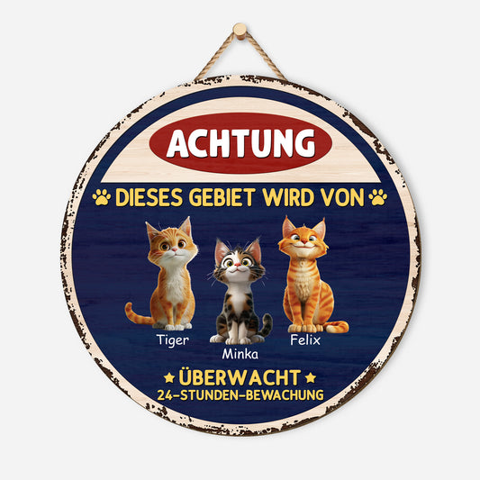 5160QGE1 bereich patrouilliert von holzschild personalisiert_ katzen 5160QKGMD