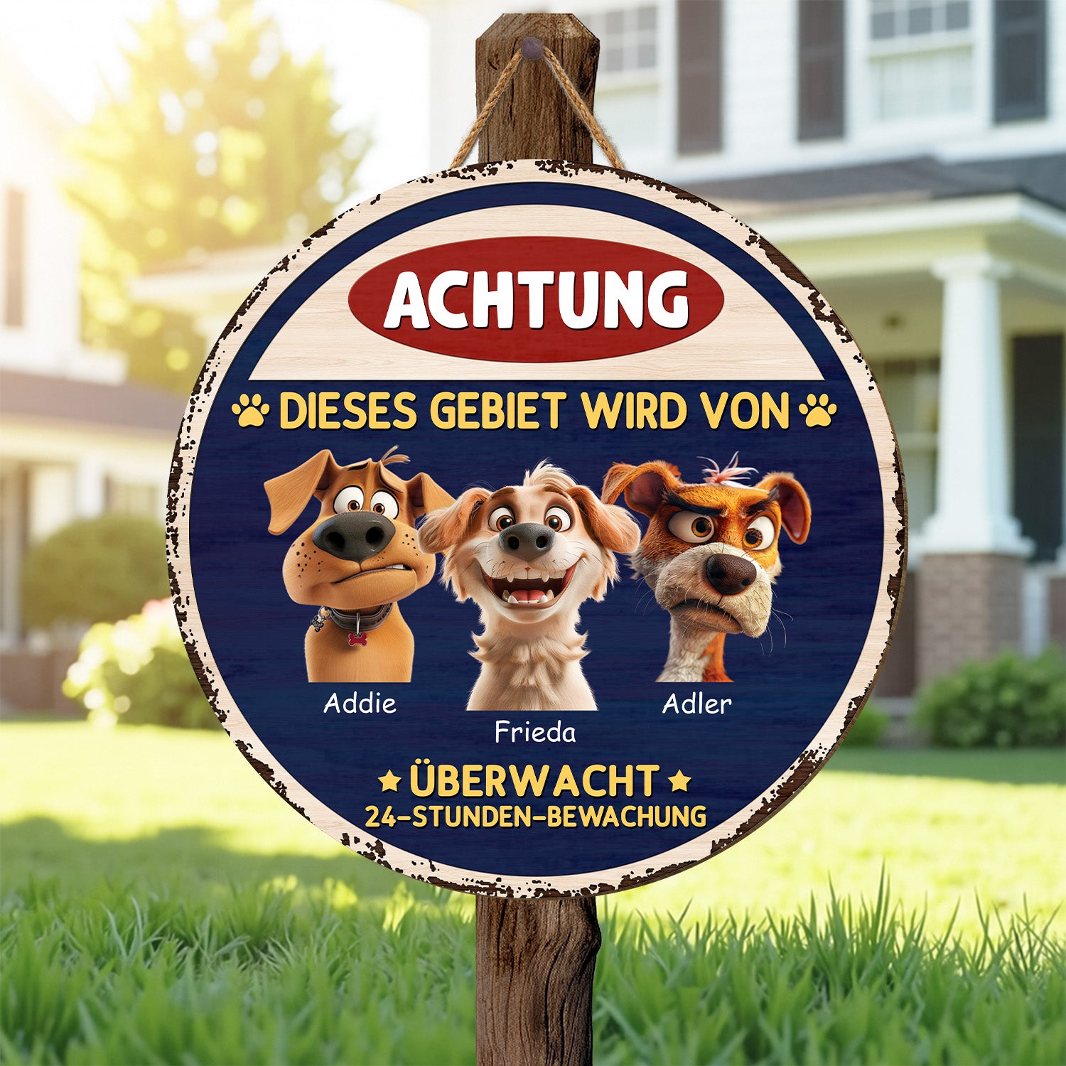 5160QGE2 bereich patrouilliert von holzschild personalisiert_ hunde 5160QKGMC