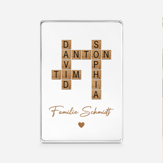 5170RGE1 die familie kreuzwortratsel personalisierte acryl plakette familie 5170RTH5I