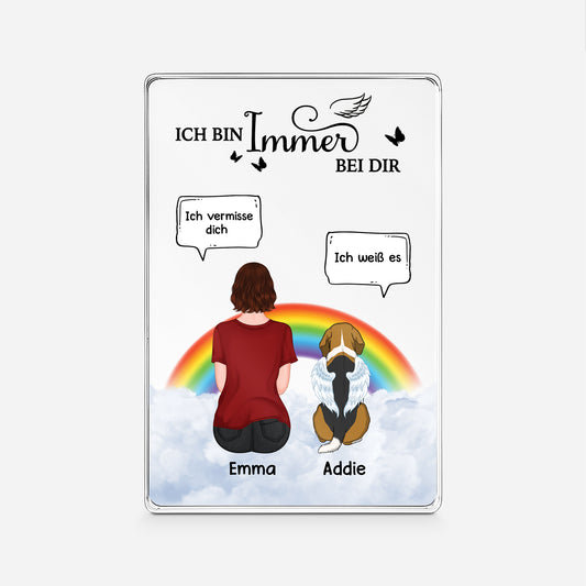 5174RGE1 ich vermisse dich personalisierte acryl plakette hunde zur erinnerung 5174R8GZC