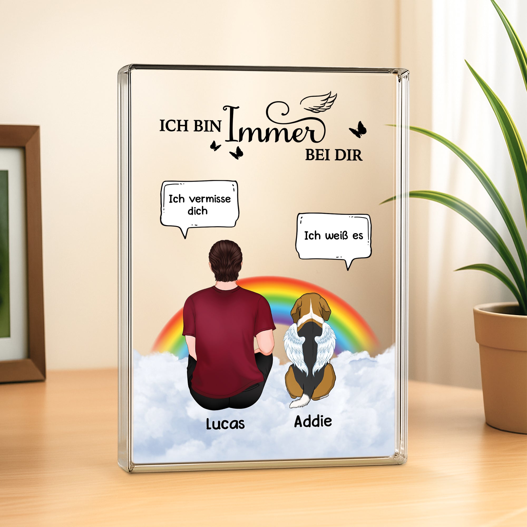 5174RGE2 ich vermisse dich personalisierte acryl plakette hunde zur erinnerung 5174R8GZC