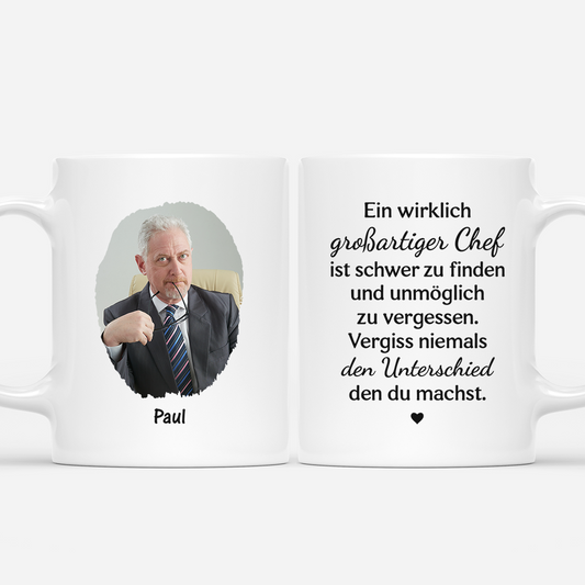 5287MGE1 ein wirklich grossartiger chef ist schwer zu finden personalisierte tasse mit foto_ kollegen 5287MKN5O
