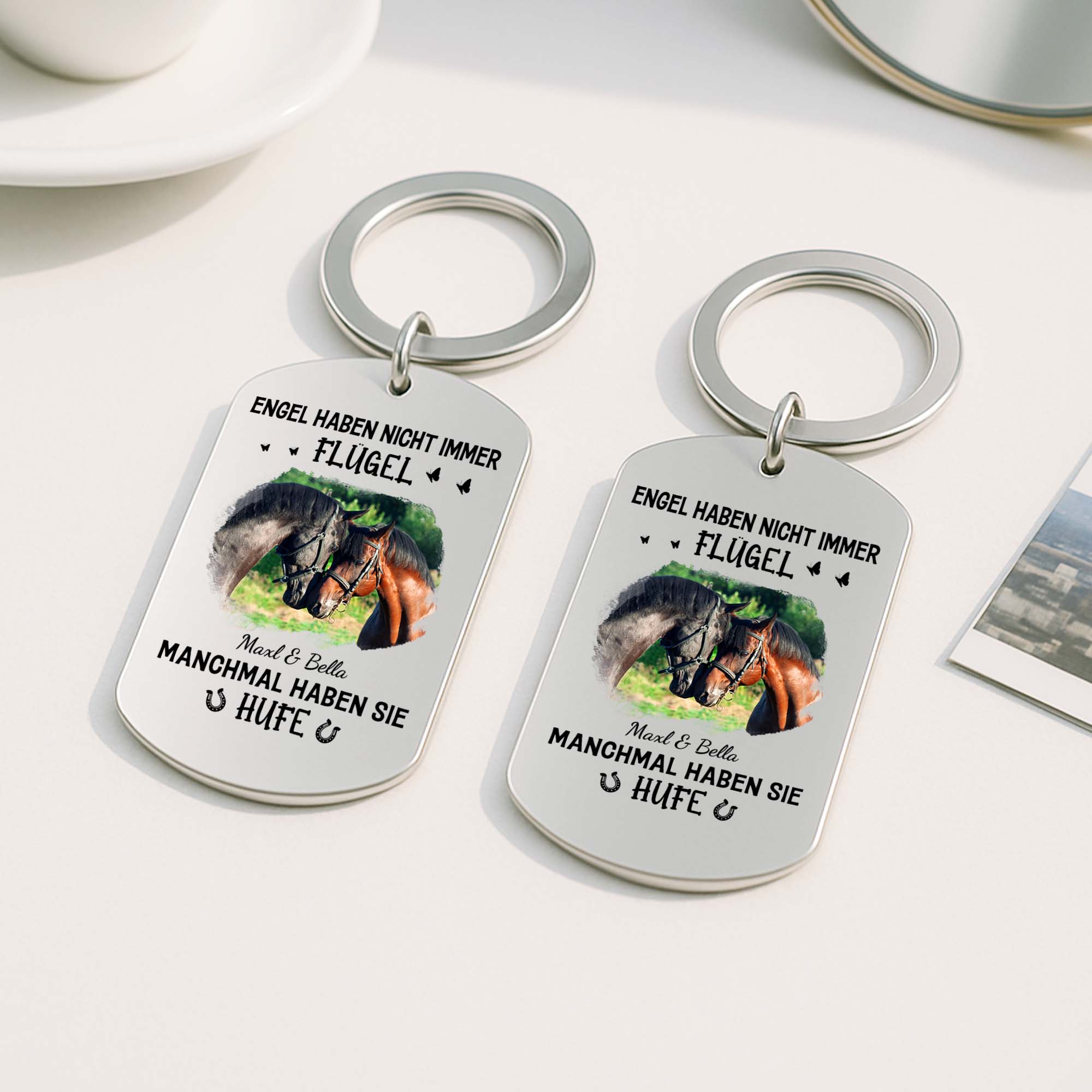 5297JGE2 engel gibts auch mit hufen schlusselanhanger pferd personalisiert_ foto zur erinnerung 5297JKQ5U