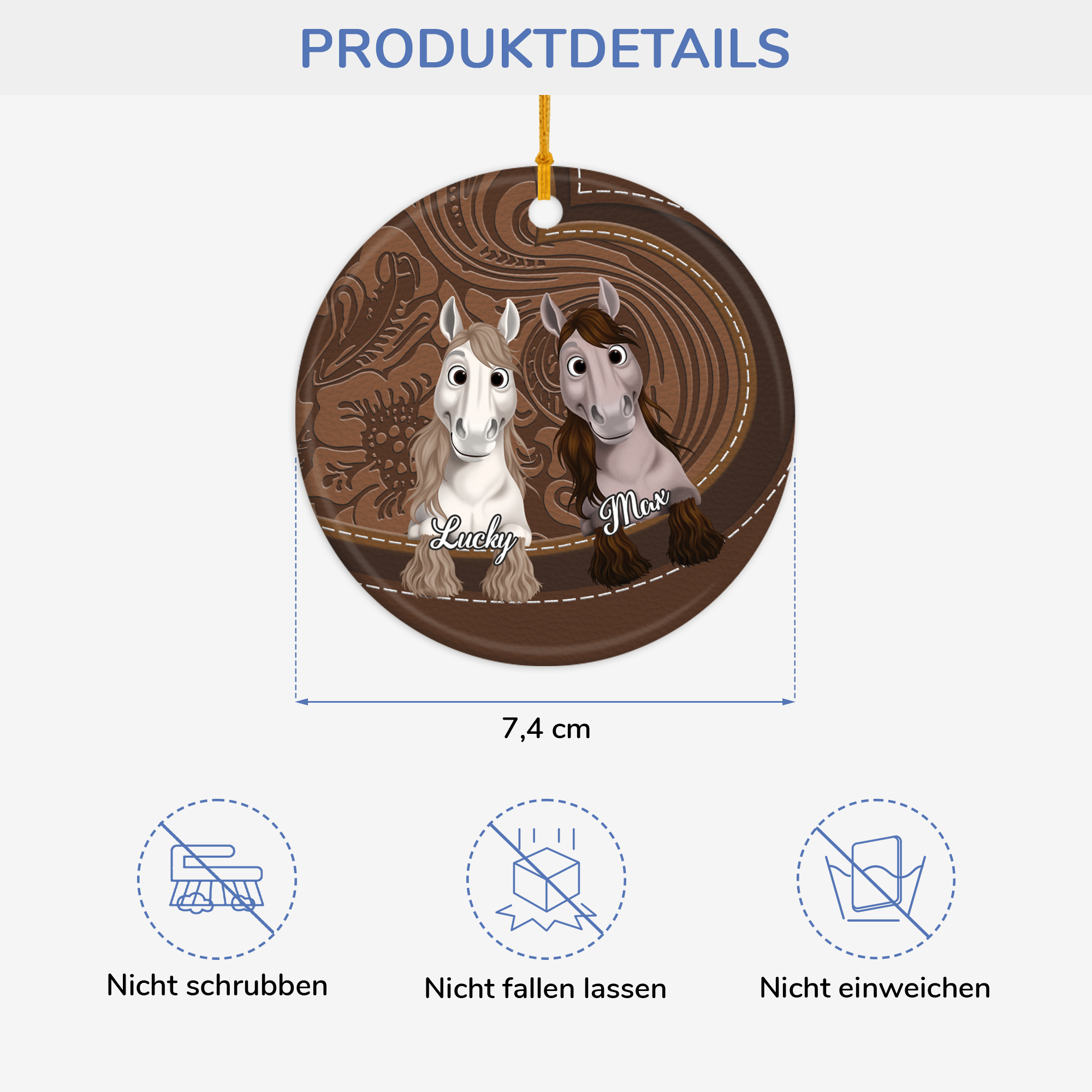 5336OGE3 pferde personalisierte keramik ornamente_ pferde 5336O3V3B