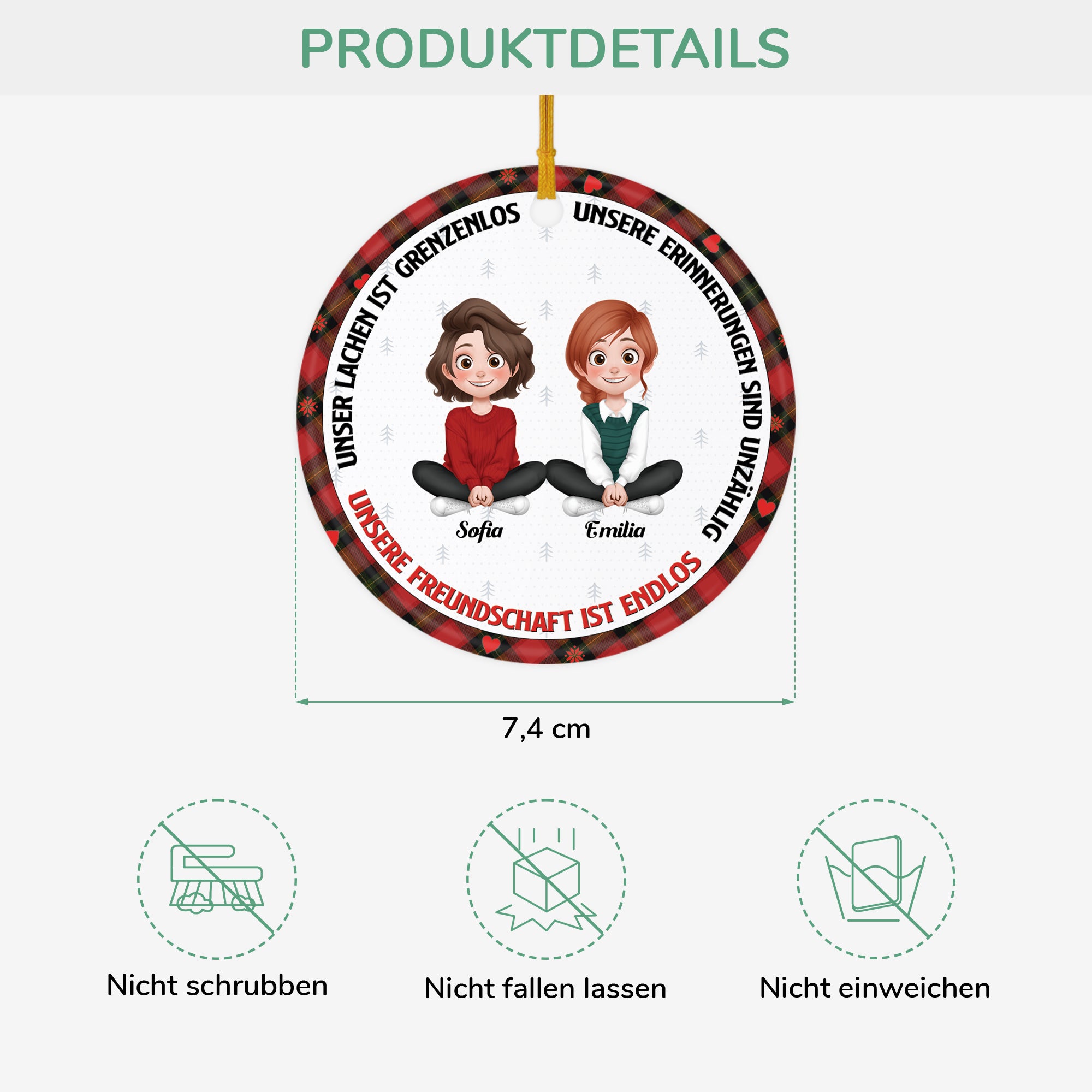 5345OGE3 freundschaft spruch kurz personalisierter weihnachtsschmuck_ aus keramik fur beste freunde 5345O8ZCF