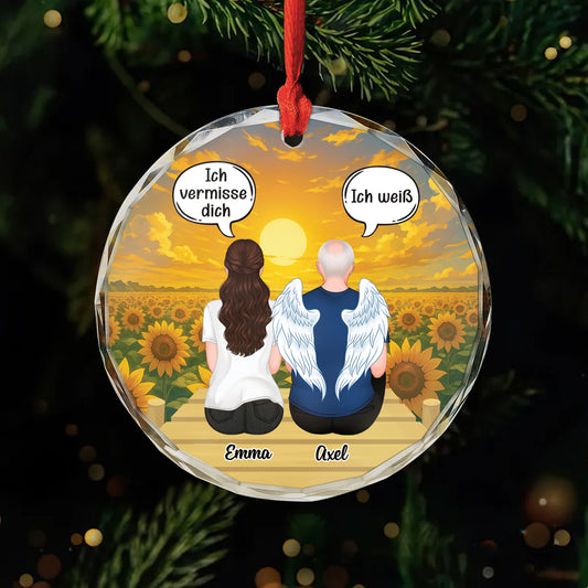 5366OGE1 ich vermisse dich personalisierte glas ornamente zur erinnerung 5366O6GNB