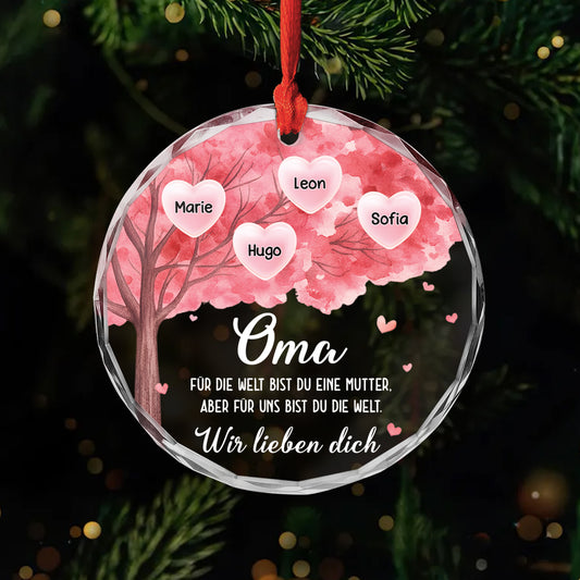 5374OGE1 fur die welt bist du eine mama personalisierte glas ornamente mama 5374O8ZZA