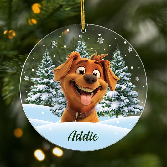 5379OGE1 hunde im schnee christbaumschmuck hund personalisiert_ mit foto 5379OKQ5C