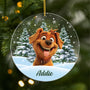 5379OGE1 hunde im schnee christbaumschmuck hund personalisiert_ mit foto 5379OKQ5C