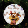 5382OGE1 hunde pfoten kauknochen personalisierte keramik ornamente hunde 5382O3KAC