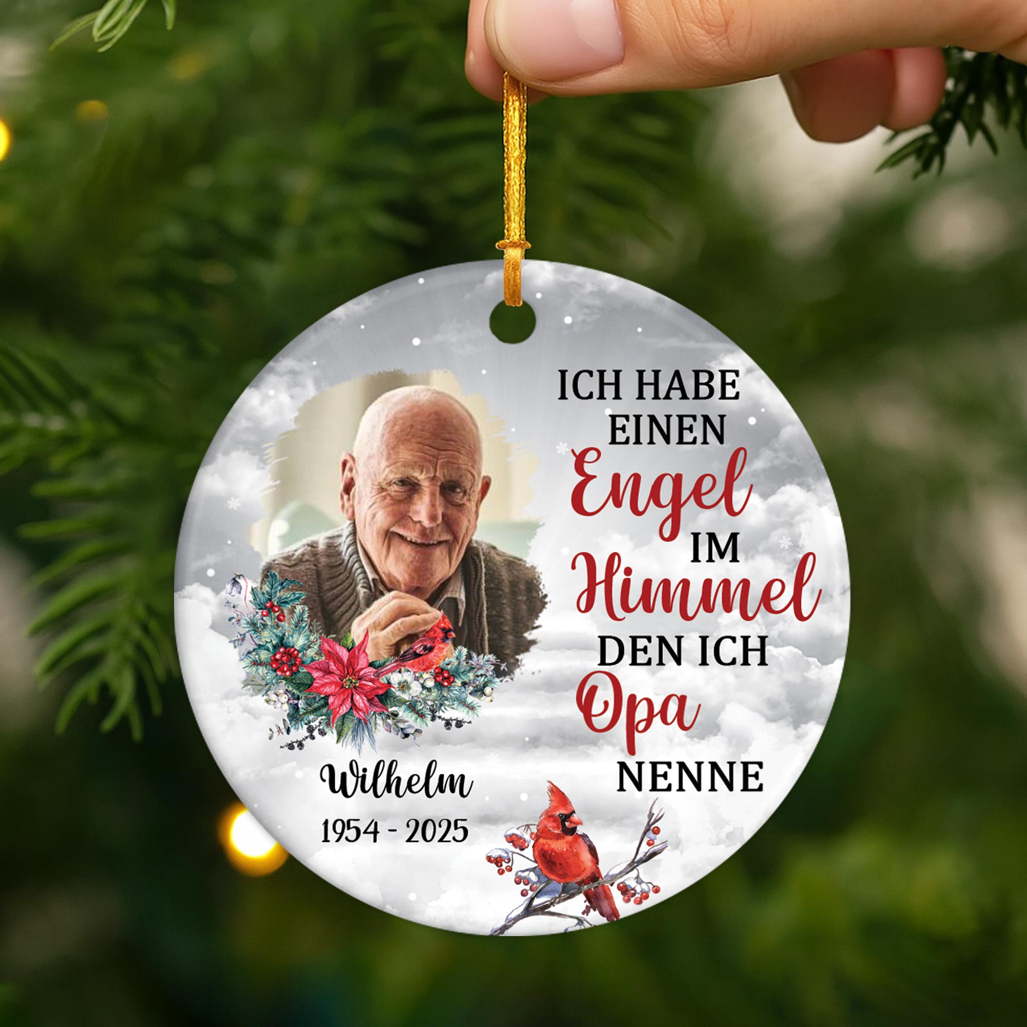 5386OGE2 ich habe einen engel im himmel personalisierte keramik ornamente mit foto zur erinnerung 5386O6TAA