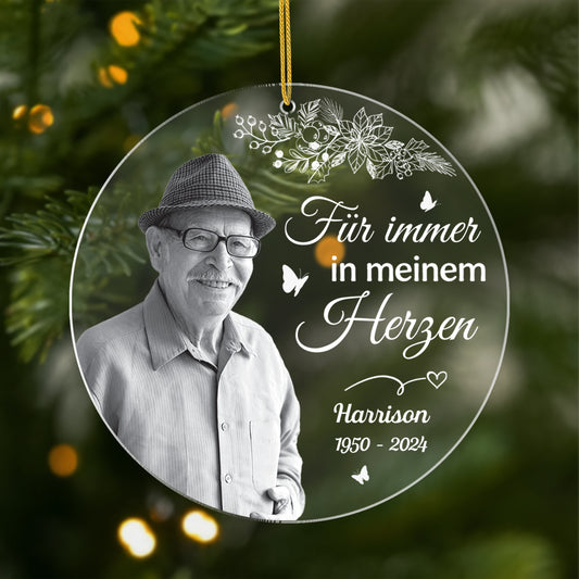 5399OGE1 ich bin immer bei dir acryl weihnachtsschmuck personalisiert foto zur erinnerung 5399O8PNB