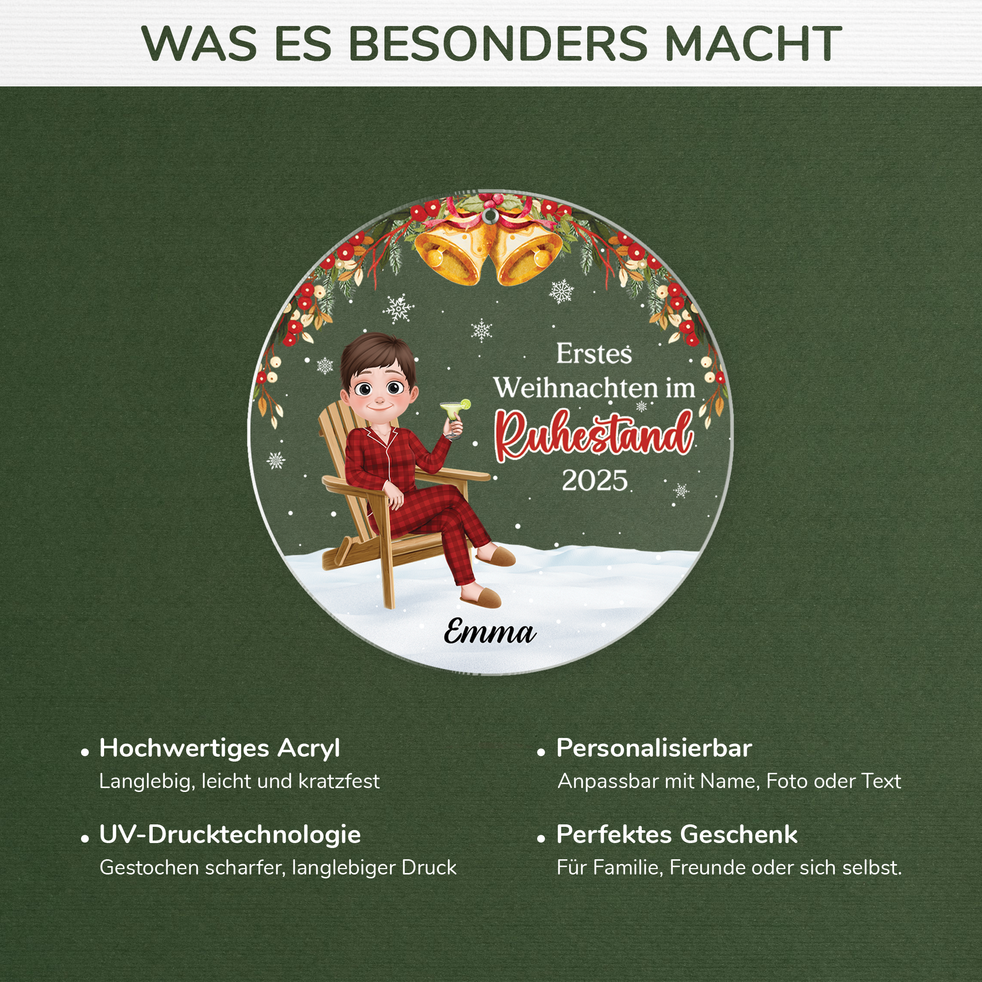 5429OGE4 erstes weihnachten im ruhestand personalisierter weihnachtsschmuck_ acryl rente 5429OKT0A