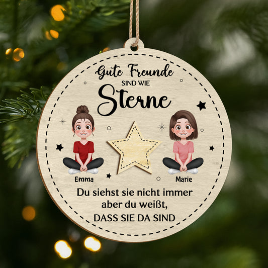5457OGE1 spruche fur eine gute freundin_ personalisierte 2 schicht holz ornamente weihnachten beste freundinnen 5457OTHNF