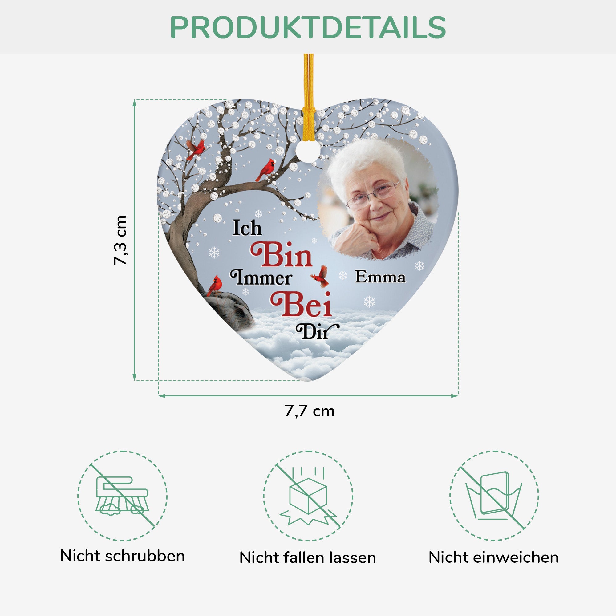 5468OGE3 erinnerung vermissen spruche trauer_ personalisierte keramik ornamente frauen mit foto 5468O3QTA