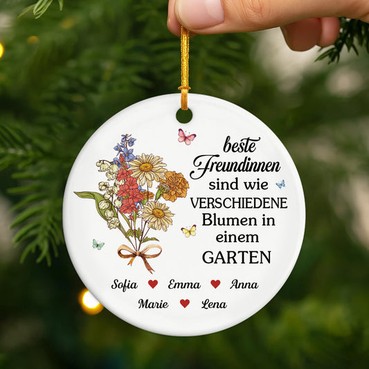 5497OGE2 schwestern sind wie verschiedene blumen personalisierter weihnachtsschmuck keramik beste freundinnen 5497O6QTA