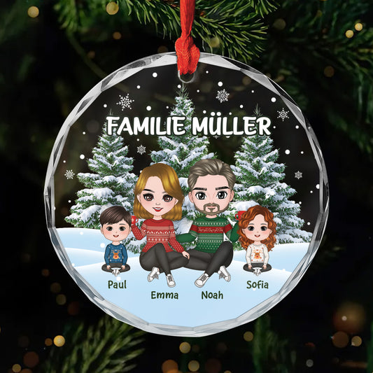 5505OGE1 die familie personalisierter weihnachtsschmuck_ aus glas 5505OKL8I