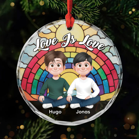 5509OGE1 love is love personalisierte glas ornamente paar 5509O8ZZG