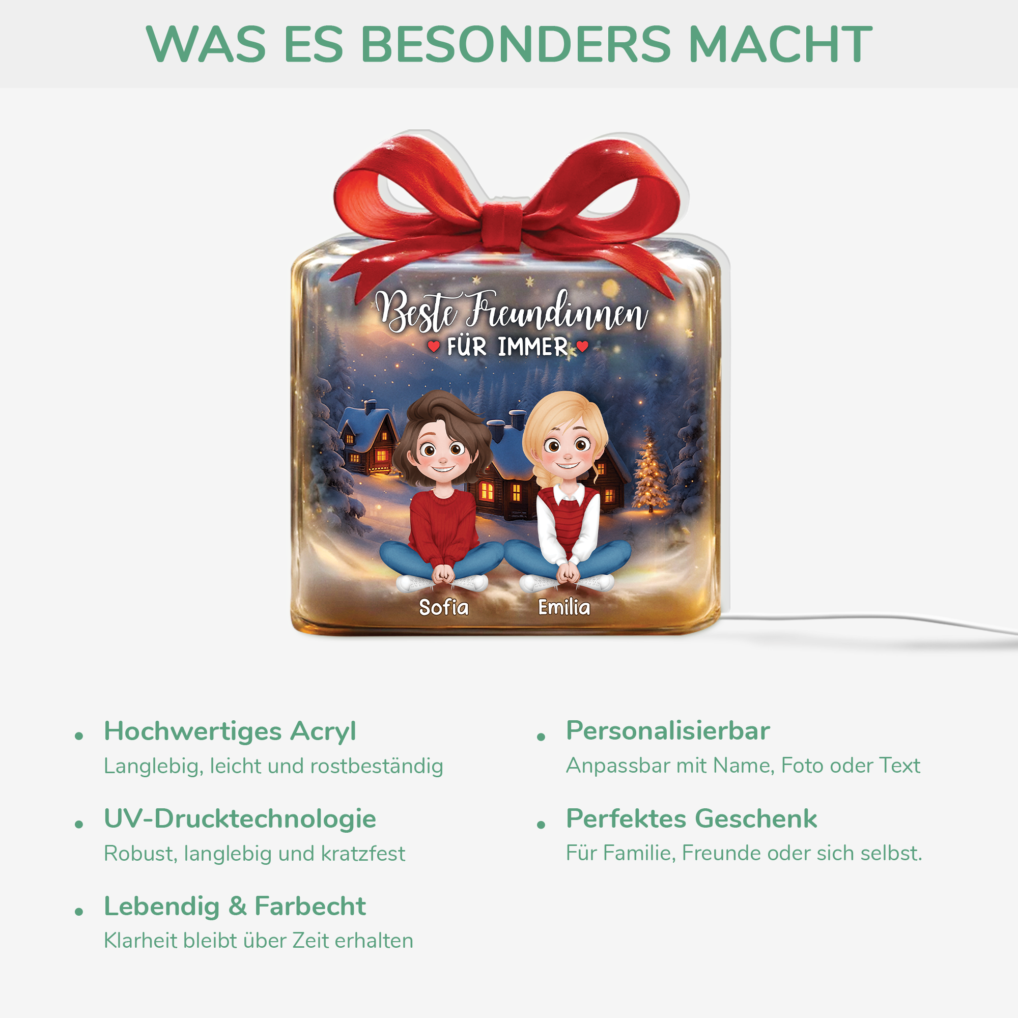 5523LGE4 3d druck effekt beste freundinnen fur immer personalisierte lightbox beste freundin 5523LKTAF
