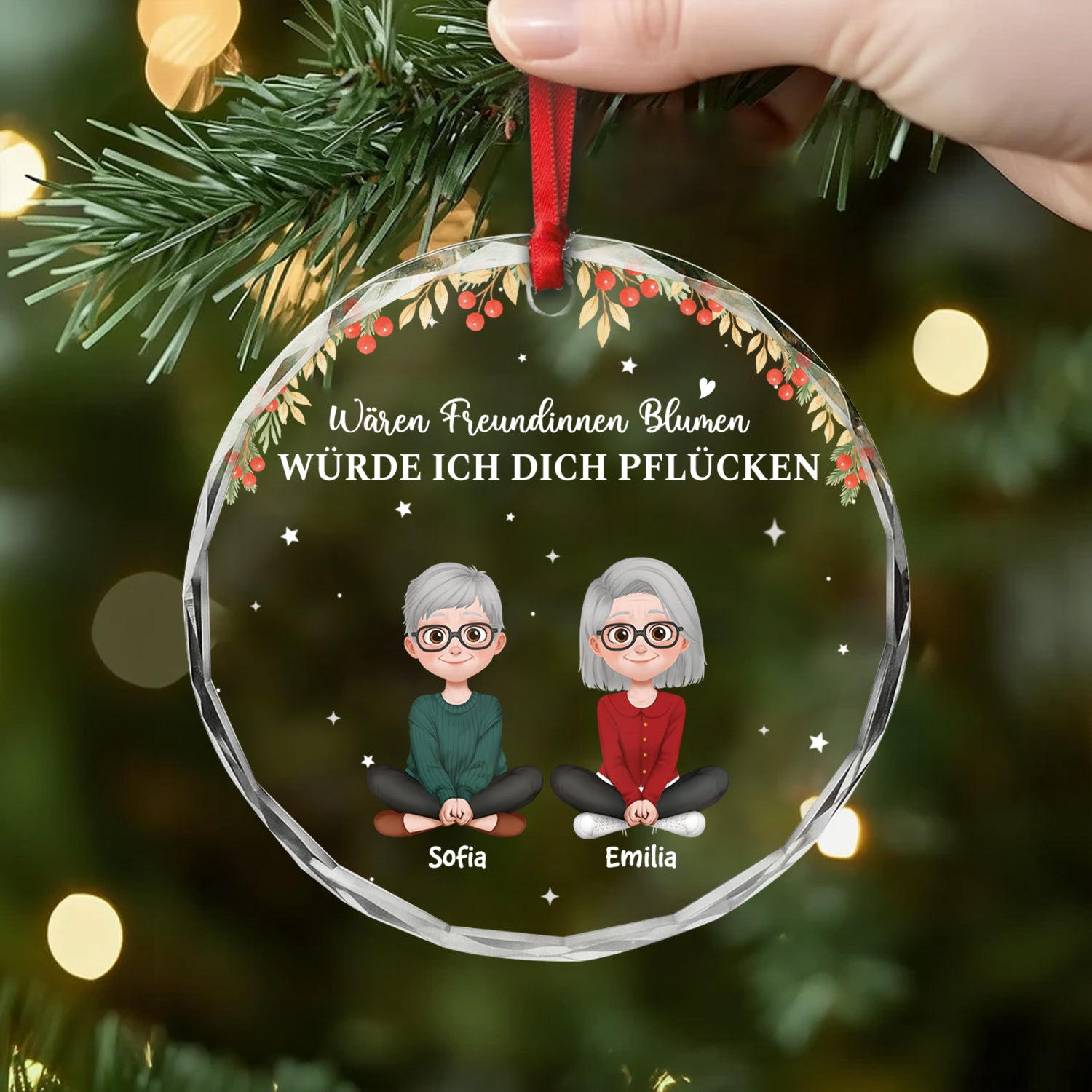 5528OGE2 gute freunde sind wie sterne personalisierte glas ornamente beste freunde cartoon 5528O3TNF