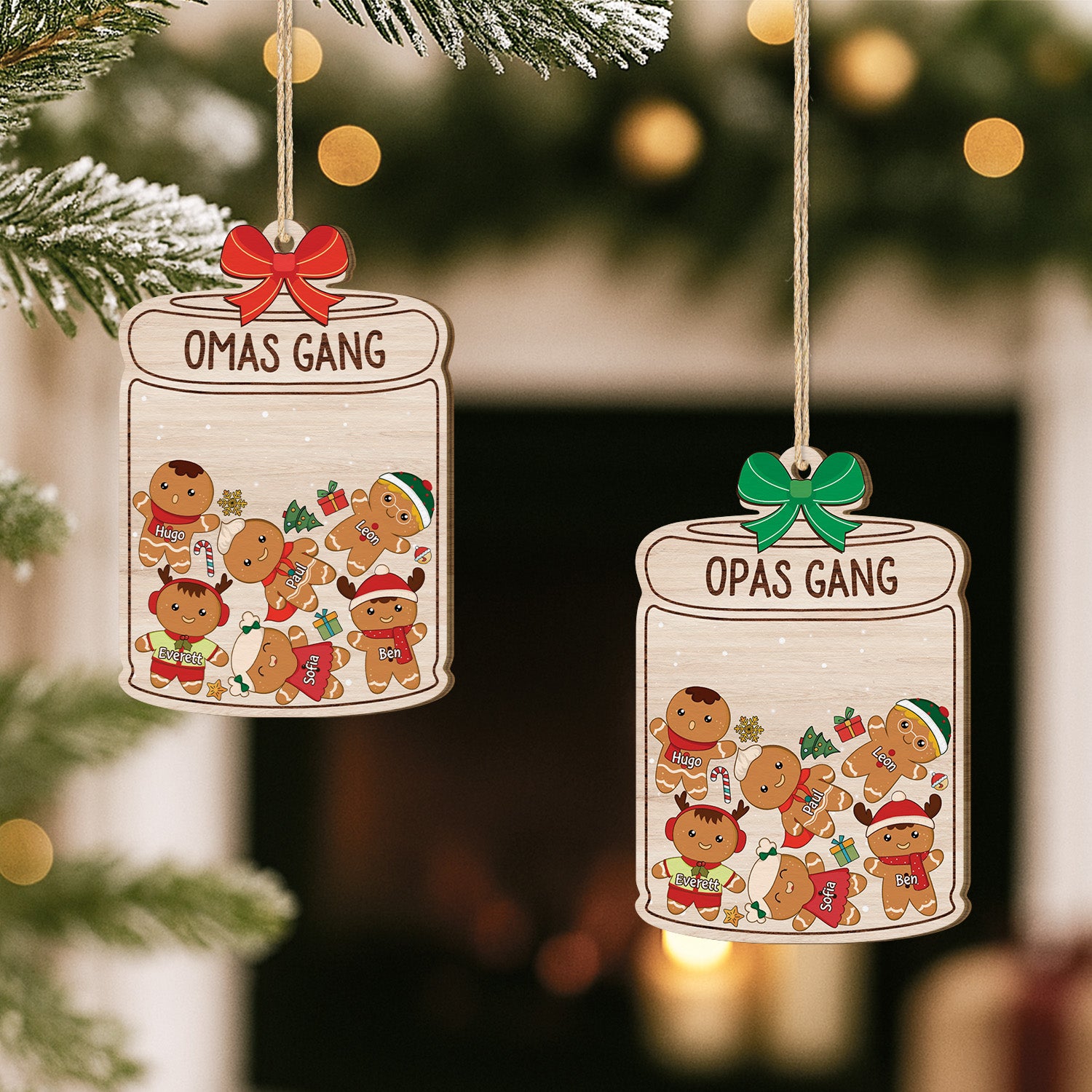 5534OGE2 omas gang lebkuchenmann vorratsdose personalisierte 1 schicht holz ornamente weihnachten 5534O3YMA