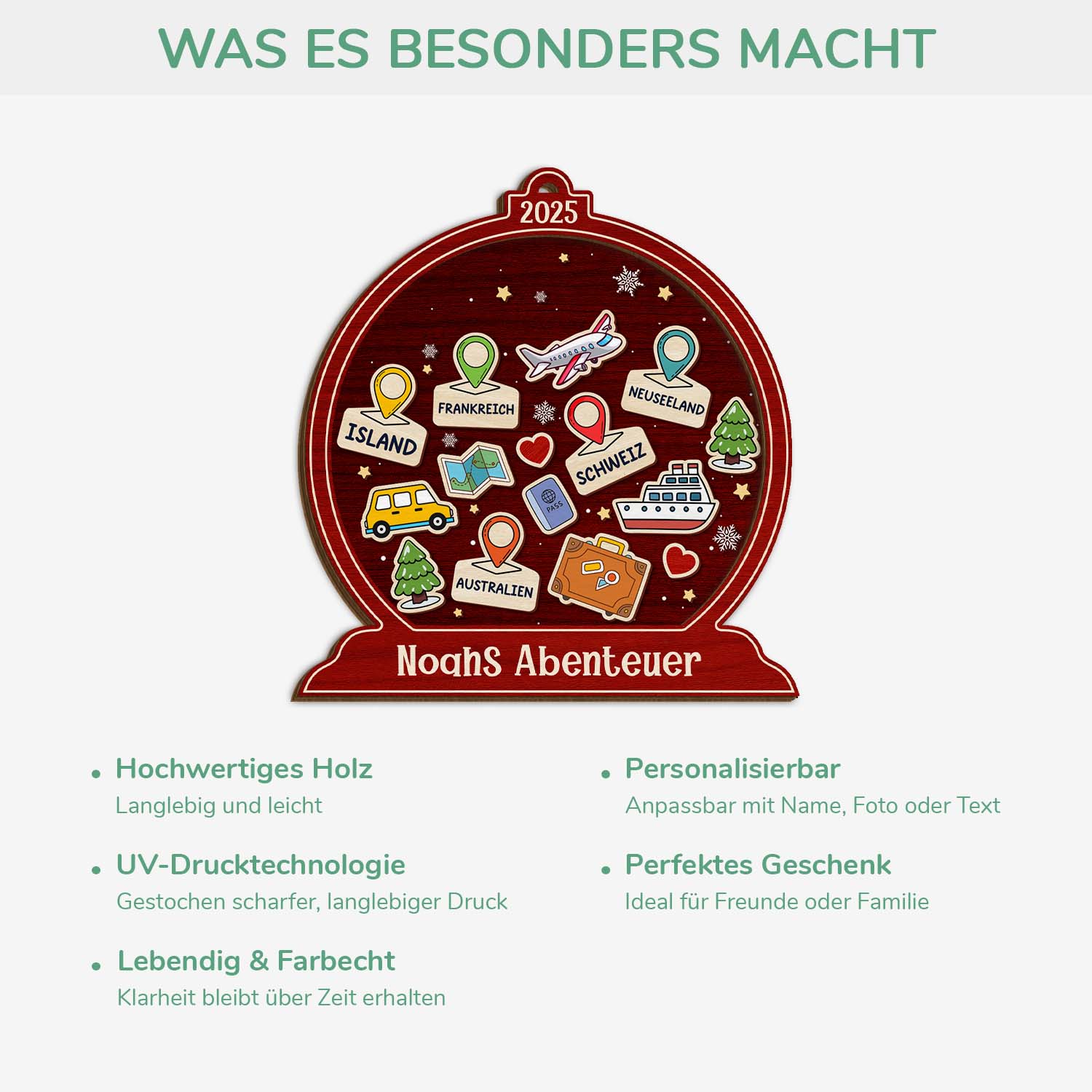 5537OGE4 abenteuer_ personalisierte 2 schicht holz ornamente weihnachten reisen 5537OTTZR